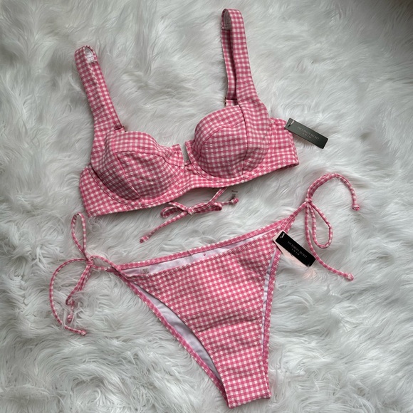 🎠[ VS ] Pink Gingham Bikini - Picture 2 of 12